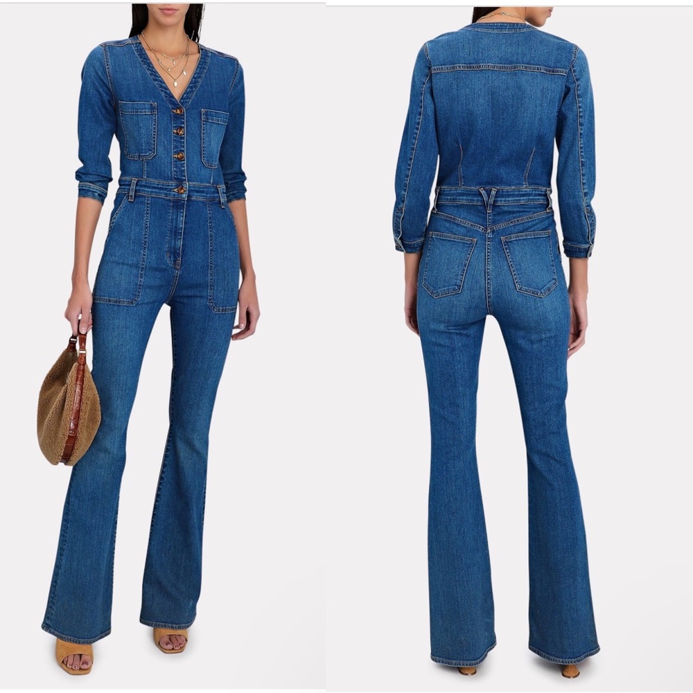 Veronica Beard Savanna Denim Jumpsuit